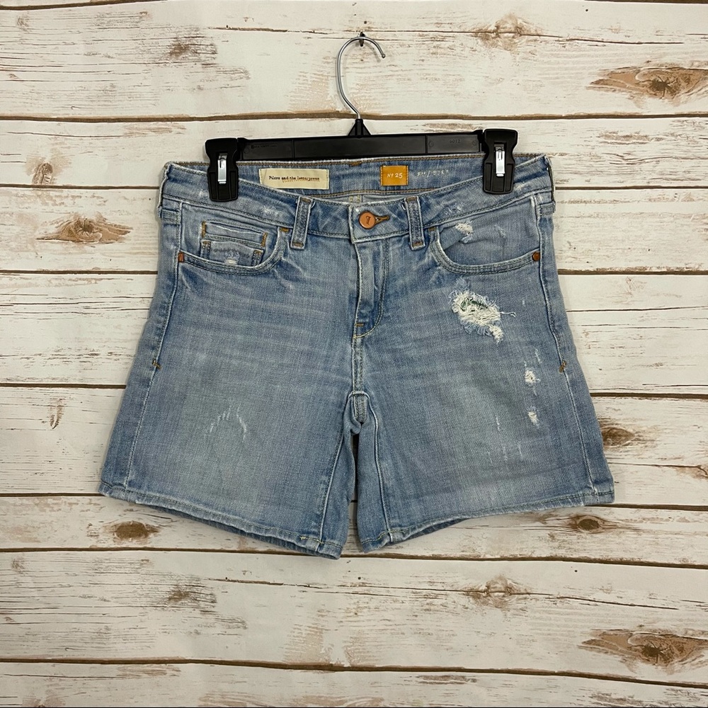 Anthropologie Pilcro And The Letterpress Stet Distressed Jean Shorts